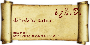 Órás Dalma névjegykártya